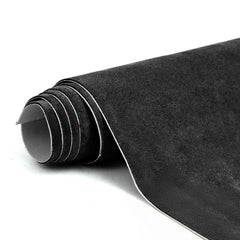 RadiantDecor front packaging of black suede wrap showing size and finish benefits