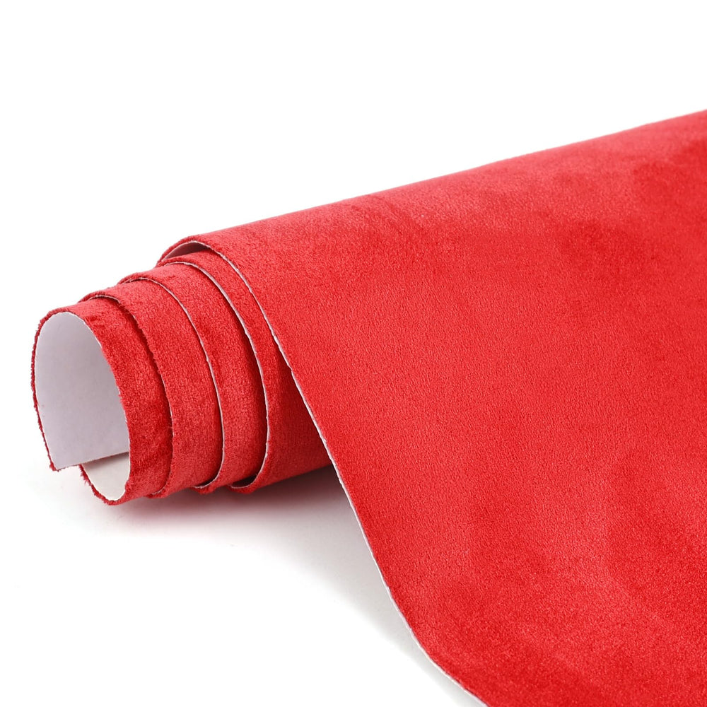 RadiantDecor front packaging showing red suede wrap and product size benefit