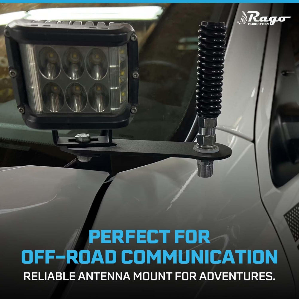 Rago Fabrication mounted on ditch light bracket demonstrating easy no-drill installation