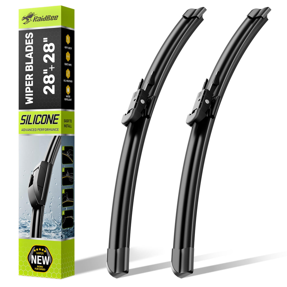 RaidBee front packaging showing blades and fitment for Ford models, highlighting easy selection