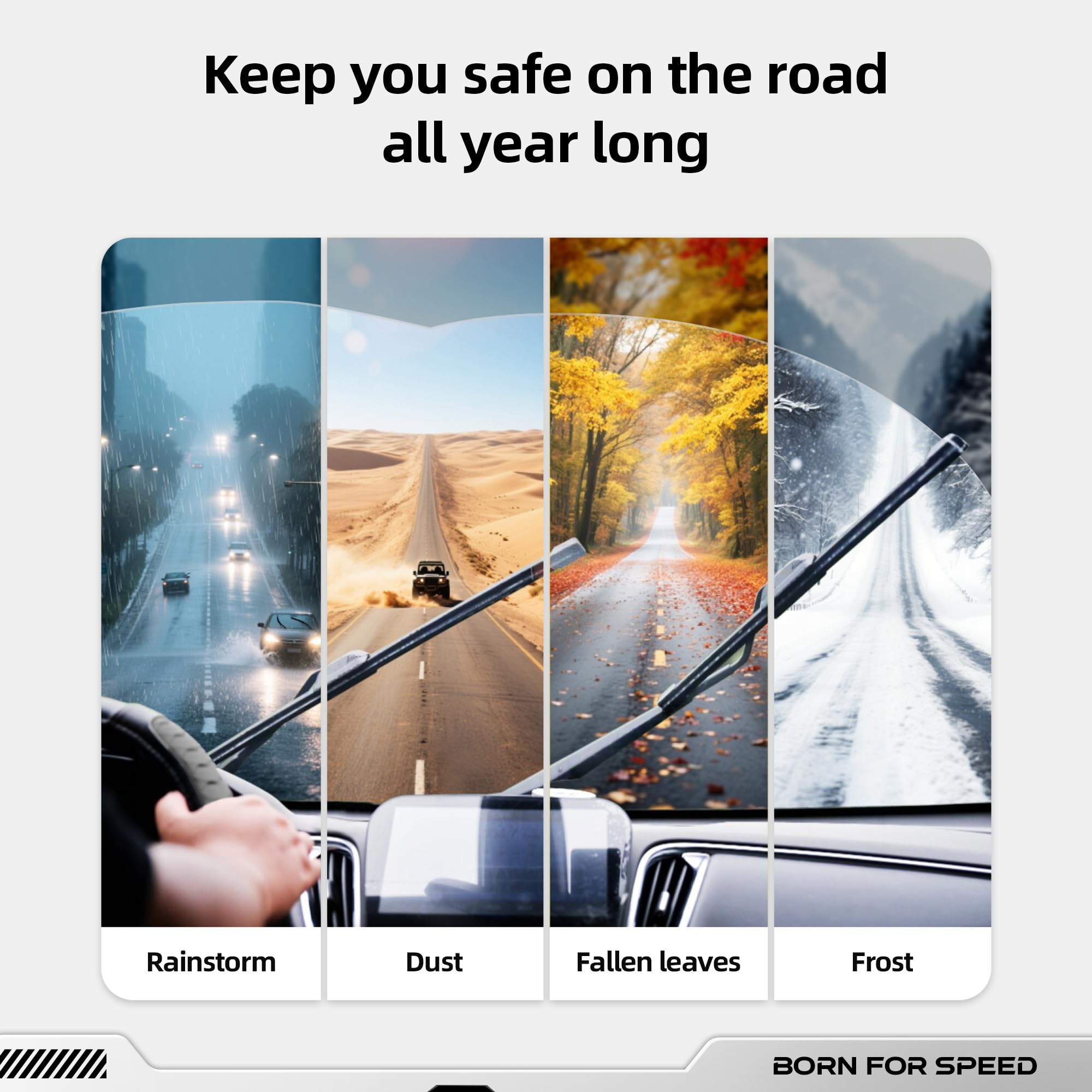 RaidBee blades in night driving scene improving driver visibility