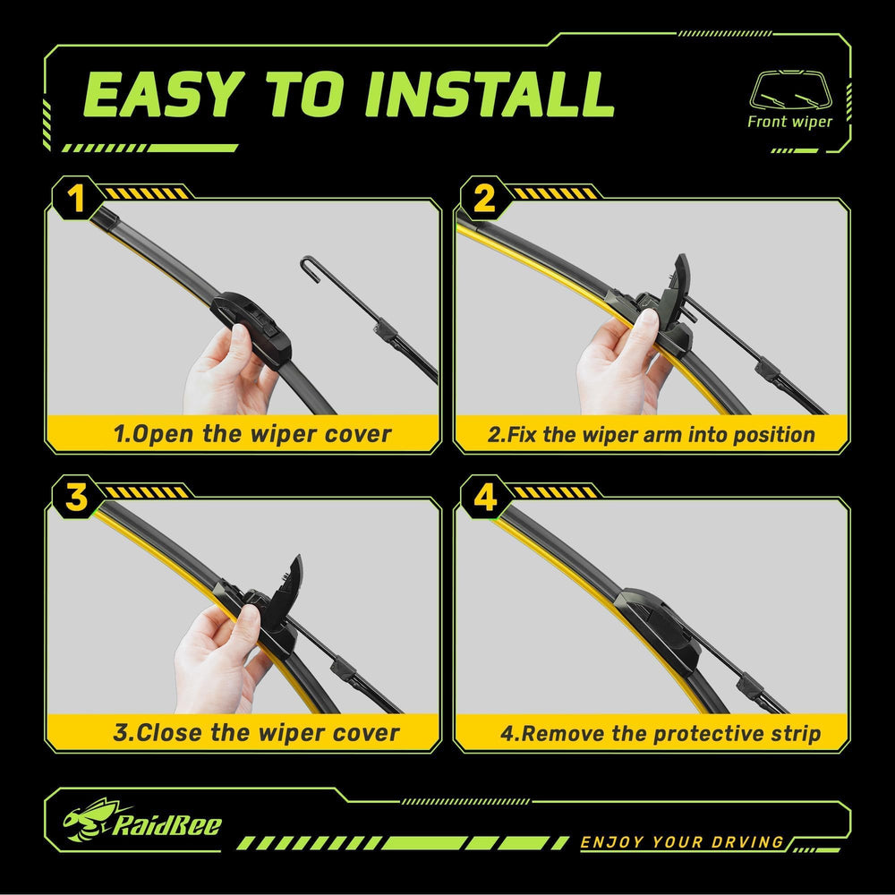 RaidBee packaging contents and label showing fitment and installation instructions