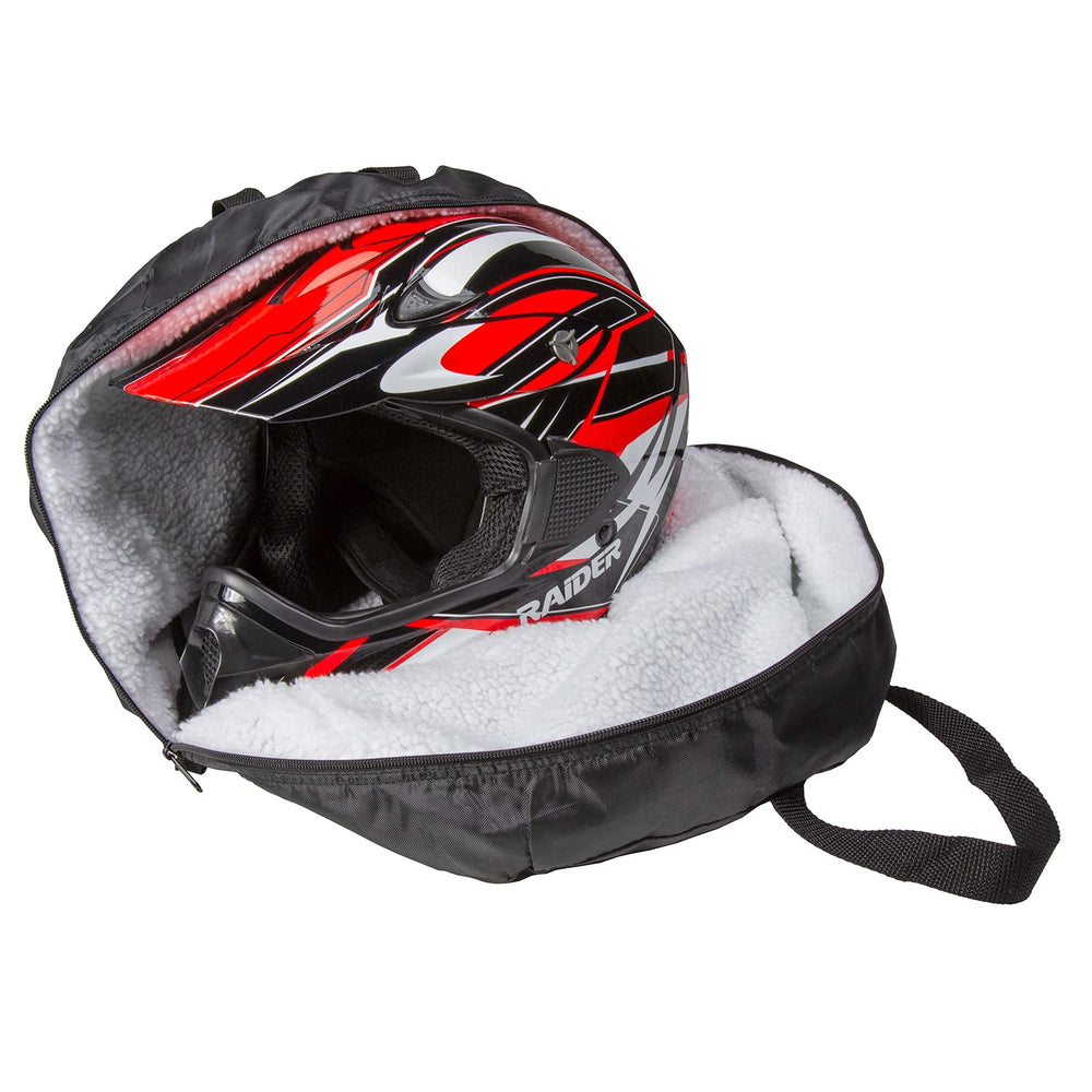 Raider fleece lining detail protecting helmet finish