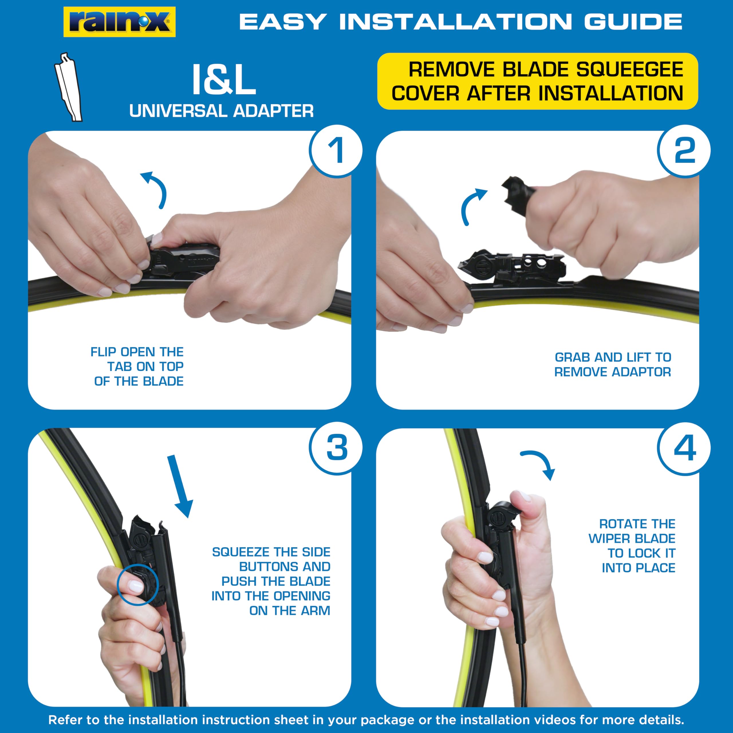 Rain‑X blade wiping heavy rain to improve driver visibility and safety