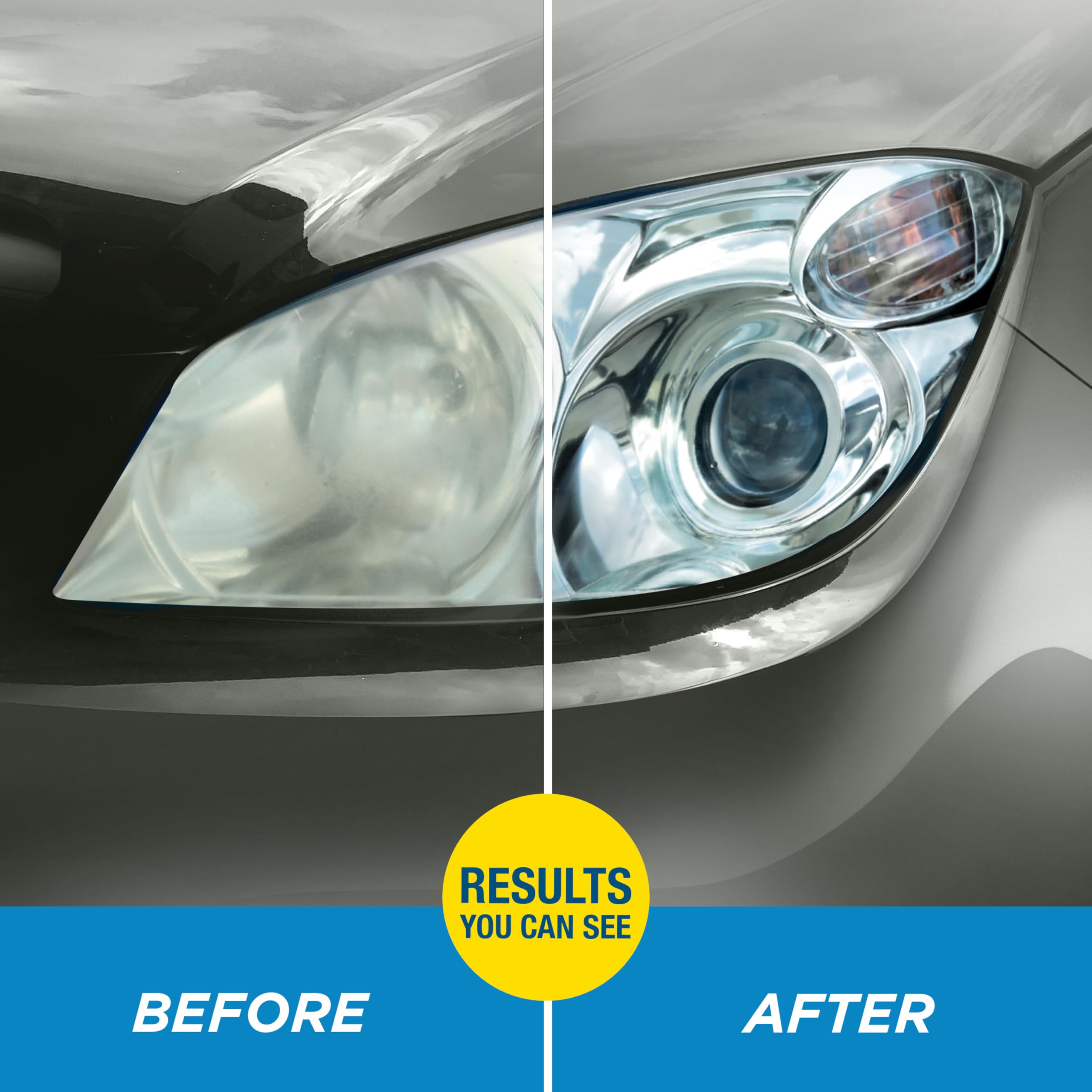 Rain-X drill attachment in use on headlight for faster restoration