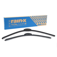 Rain‑X front packaging showing 26" and 17" blades with benefits