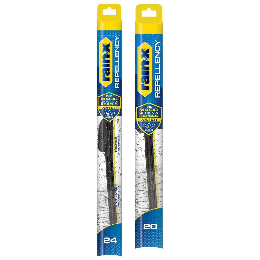 Rain‑X front packaging showing blades and QR code for quick setup benefit
