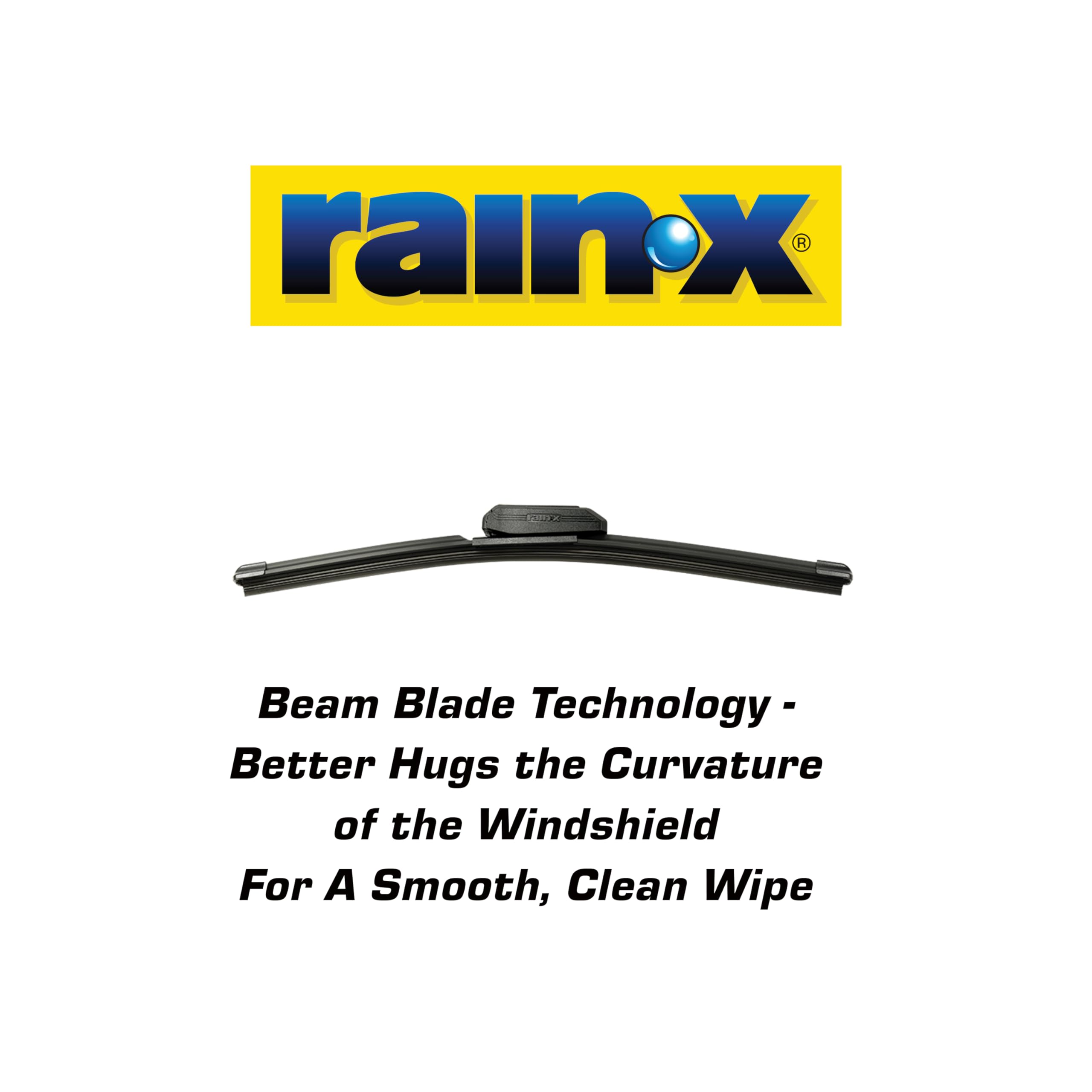 Rain‑X driving view lifestyle shot showing clearer road visibility