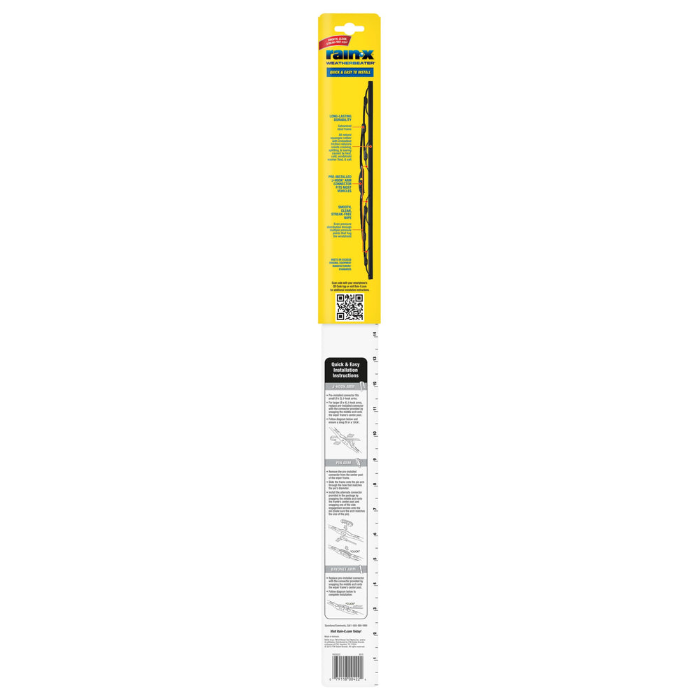 Rain-X close-up of natural rubber squeegee highlighting crack resistance and clear wipe