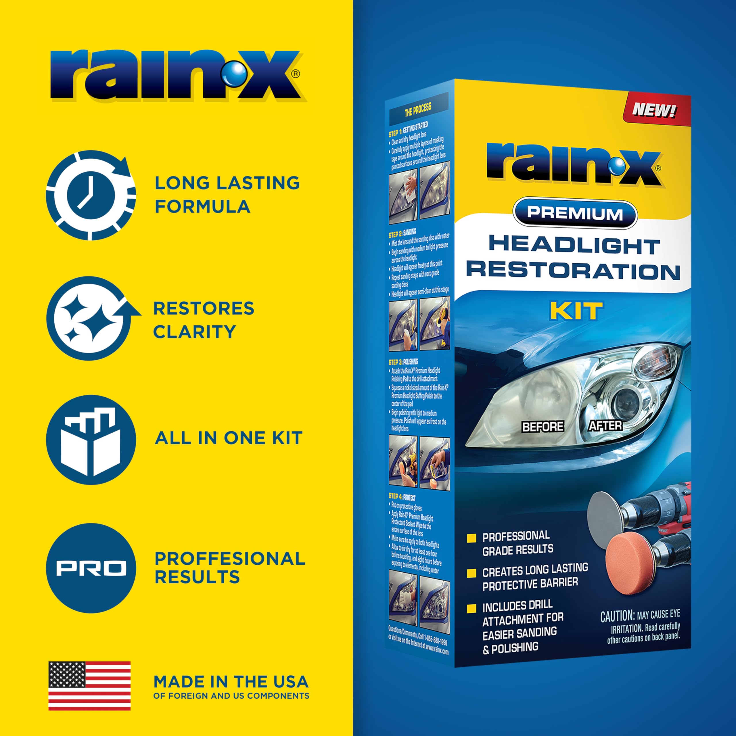 Rain-X polishing pad and compound detail delivering smooth clarity