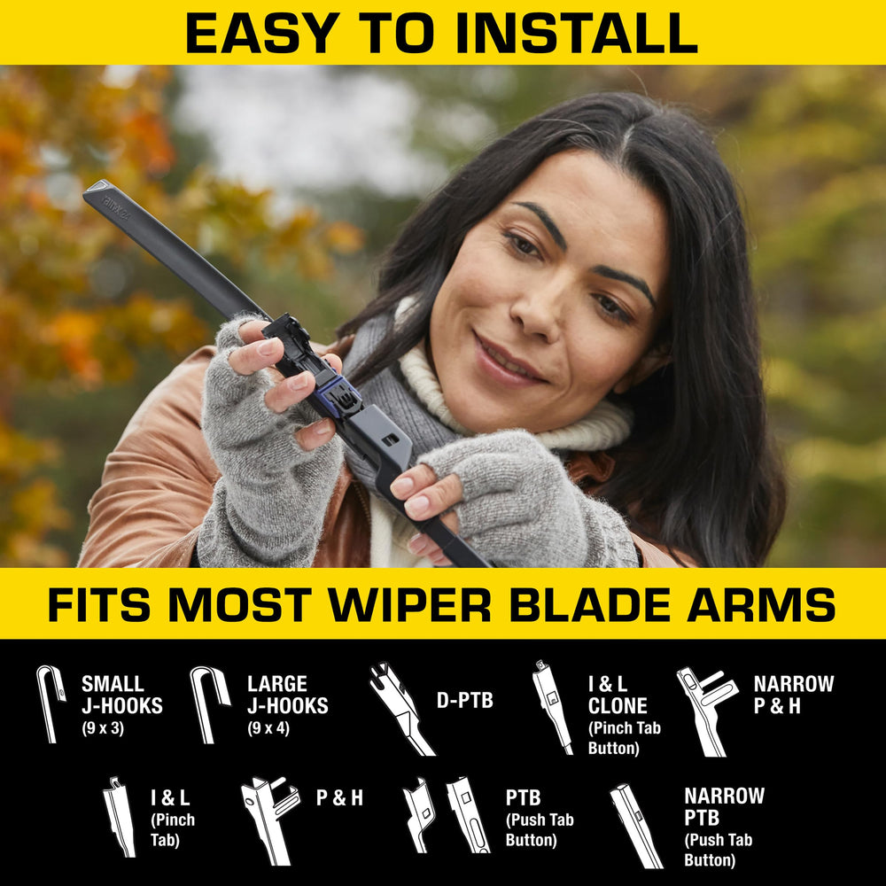 Rain-X Rugged XL spoiler with debossed blade size for easy repurchase