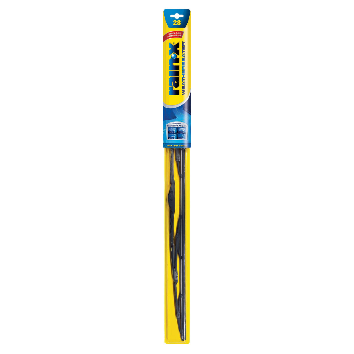 Rain-X WeatherBeater front packaging showing product and size for easy identification and fit