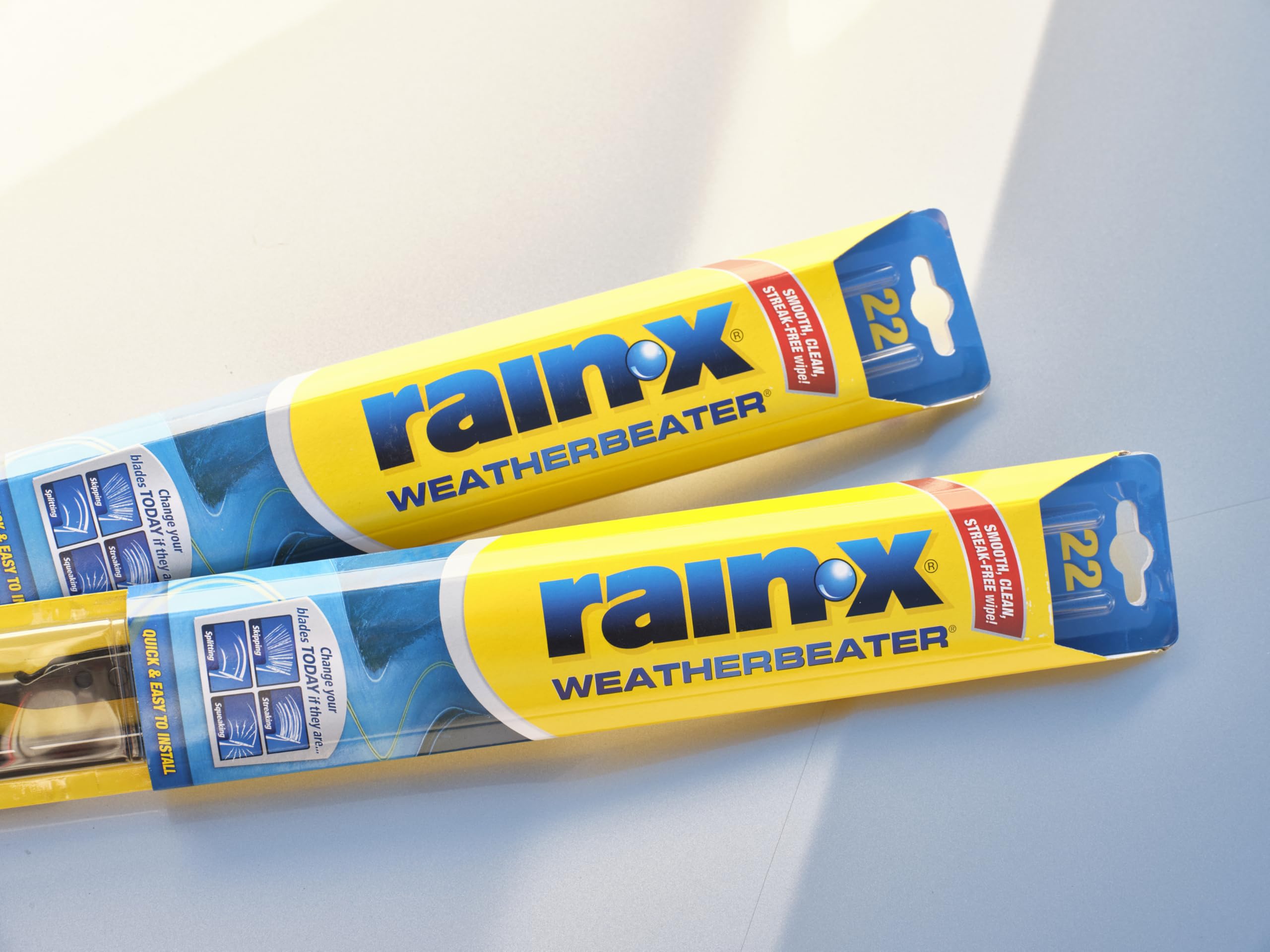 Rain-X underside view showing multiple pressure points for even contact and cleaner wipes