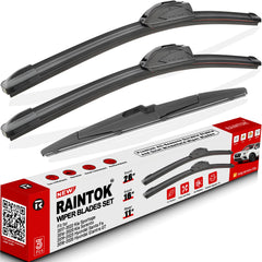 RAINTOK front packaging showing 26" 16" 11" set and compatibility details for clear shopping