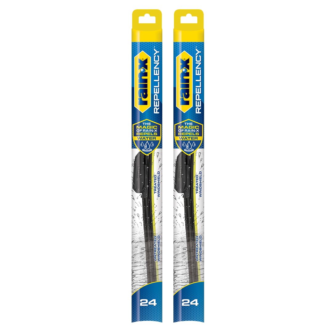 Rain‑X front packaging showing 24" blades and product benefits