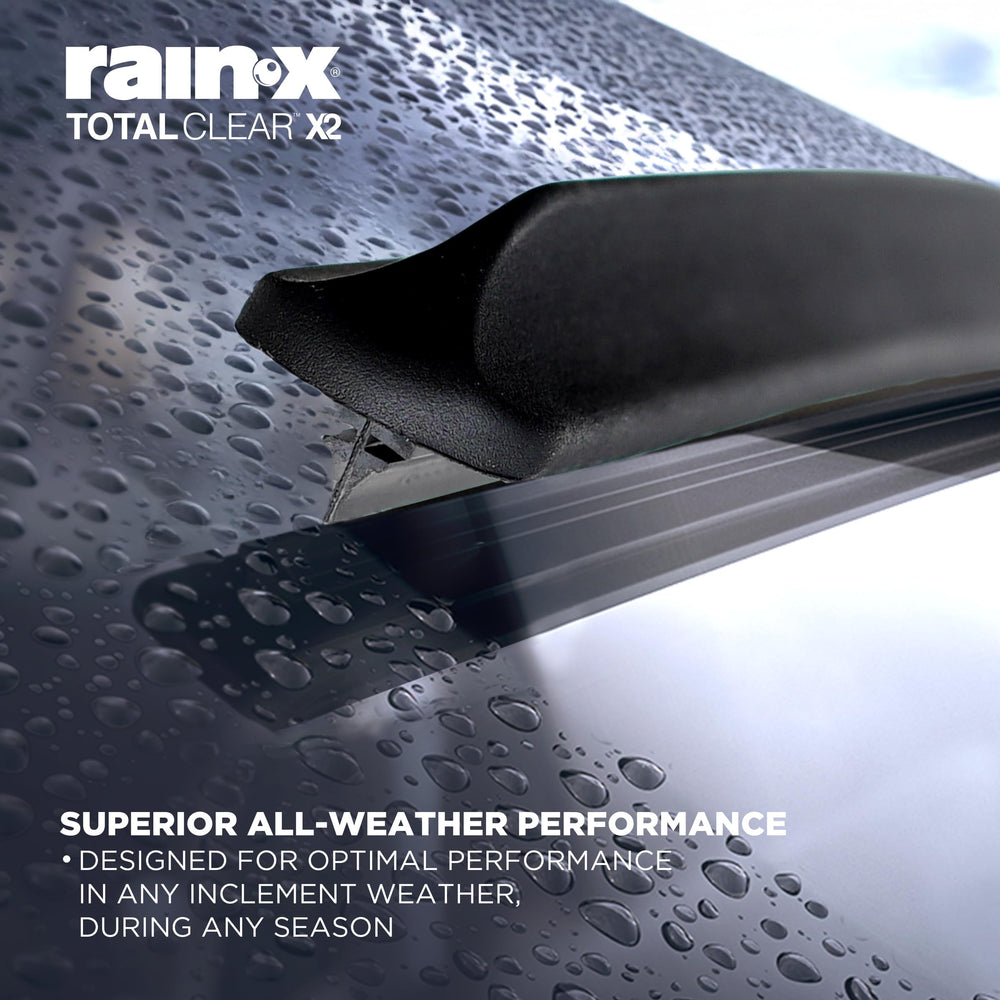 Rain-X clearing light snow spray to illustrate improved winter visibility