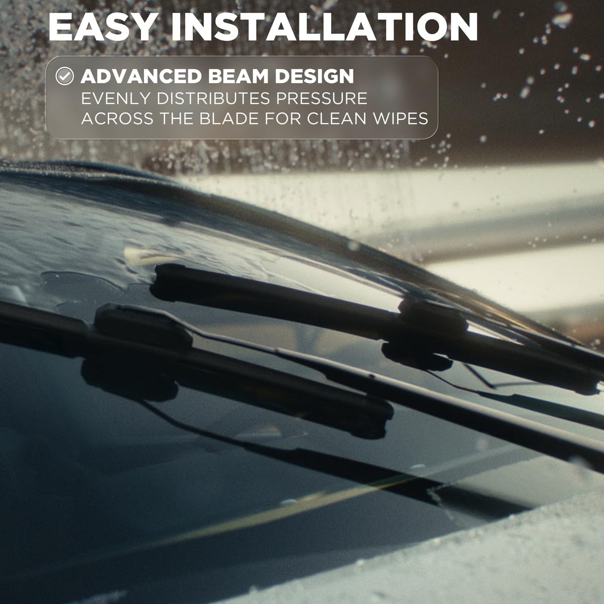 Rain‑X yellow squeegee cover detail reminding to remove cover for best performance