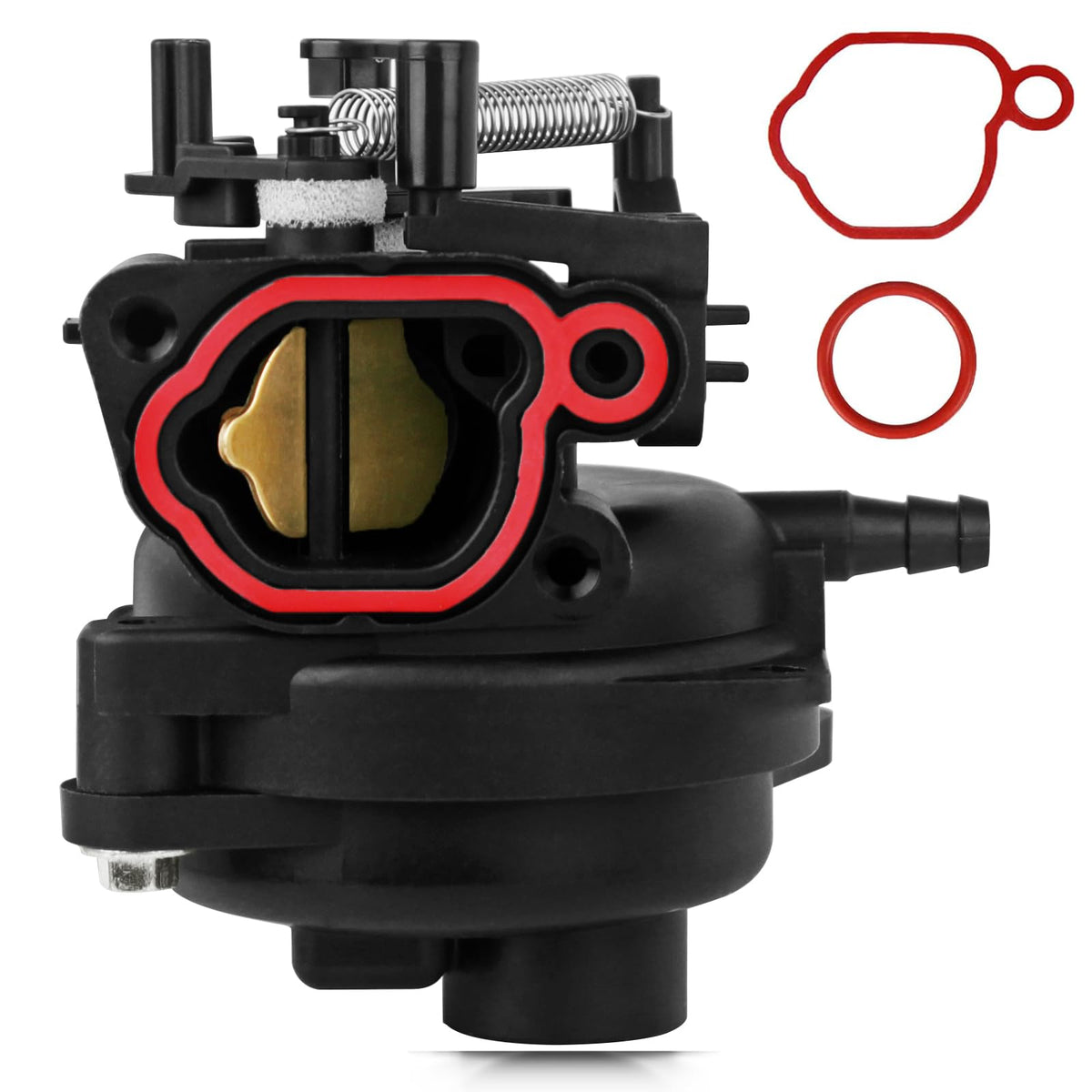 Rakiyada carburetor front view showing ports and smooth finish, ensures reliable fit