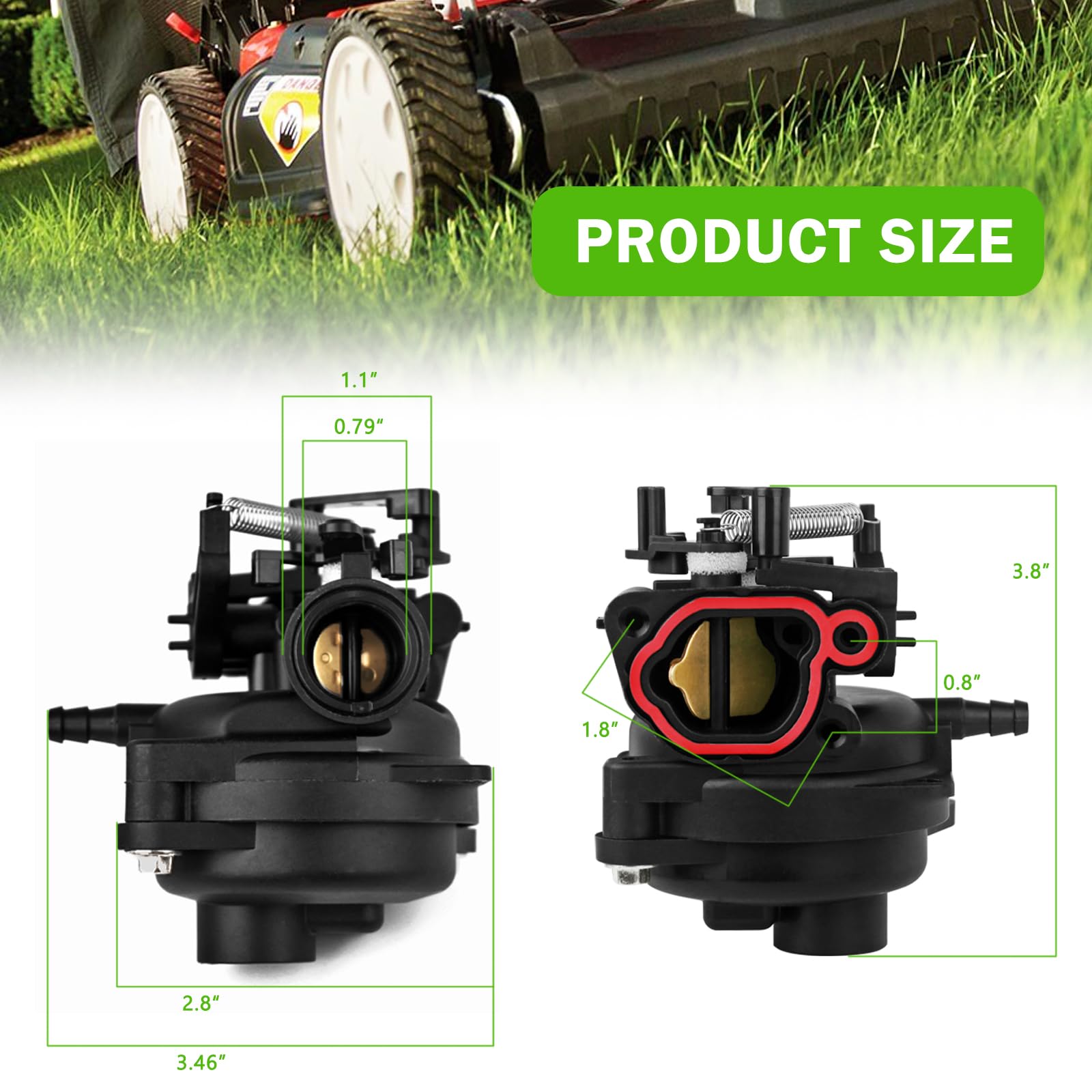Rakiyada carburetor installed on a 163cc engine showing practical replacement and restored performance