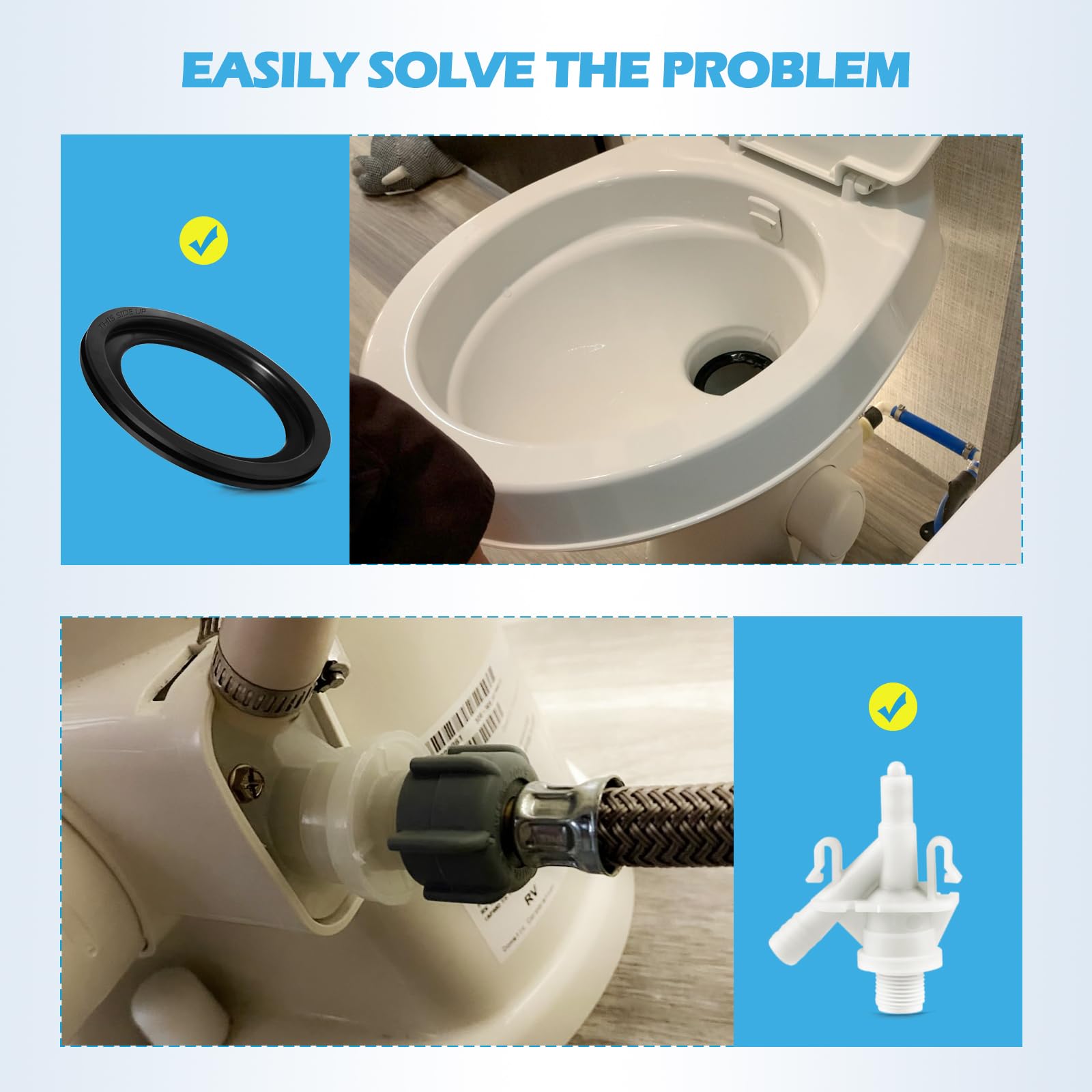 Rakiyada layout of included screws washers and clamp for complete-installation convenience