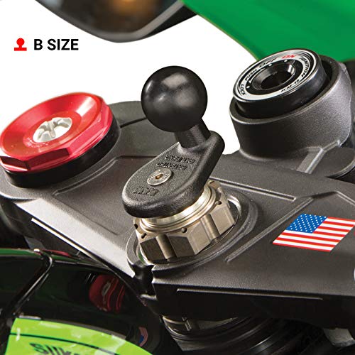 RAM MOUNTS close-up of B-size rubber ball and socket for precise positioning