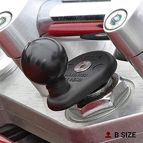 RAM MOUNTS mount installed on motorcycle fork demonstrating stable accessory hold