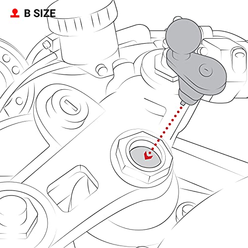 RAM MOUNTS phone mounted on fork stem showing clear sightline and secure grip