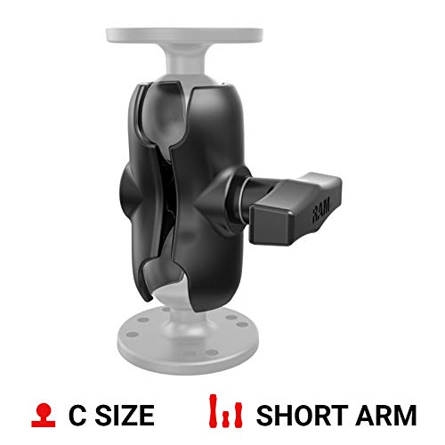 RAM MOUNTS side profile of arm highlighting articulation and low-profile design benefit