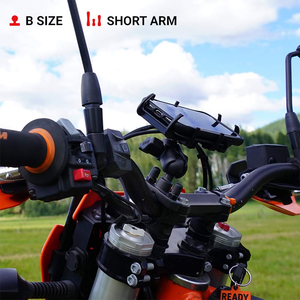 RAM MOUNTS side profile with cradle attached showing adjustable viewing angle