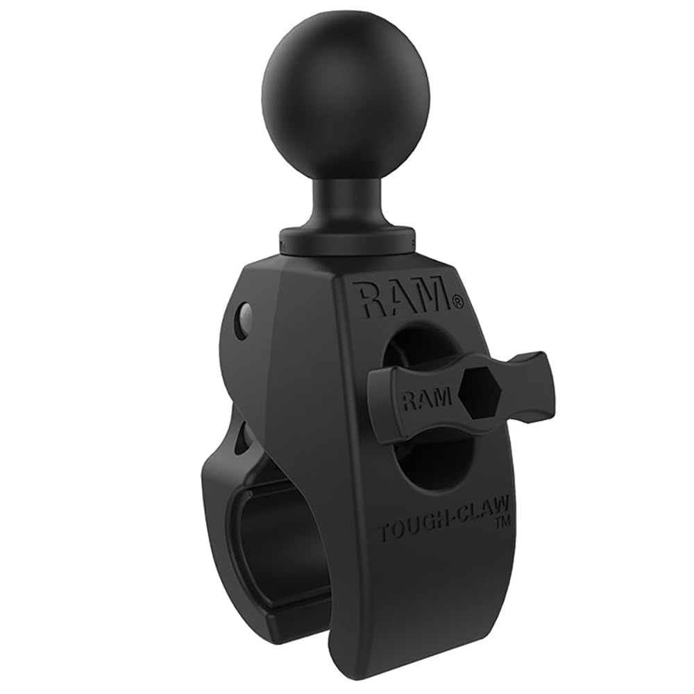 RAM MOUNTS front view of clamp showing mounting face and ball