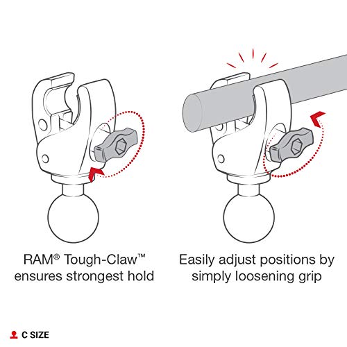RAM MOUNTS 1.5 inch C-size rubber ball attached for accessory use
