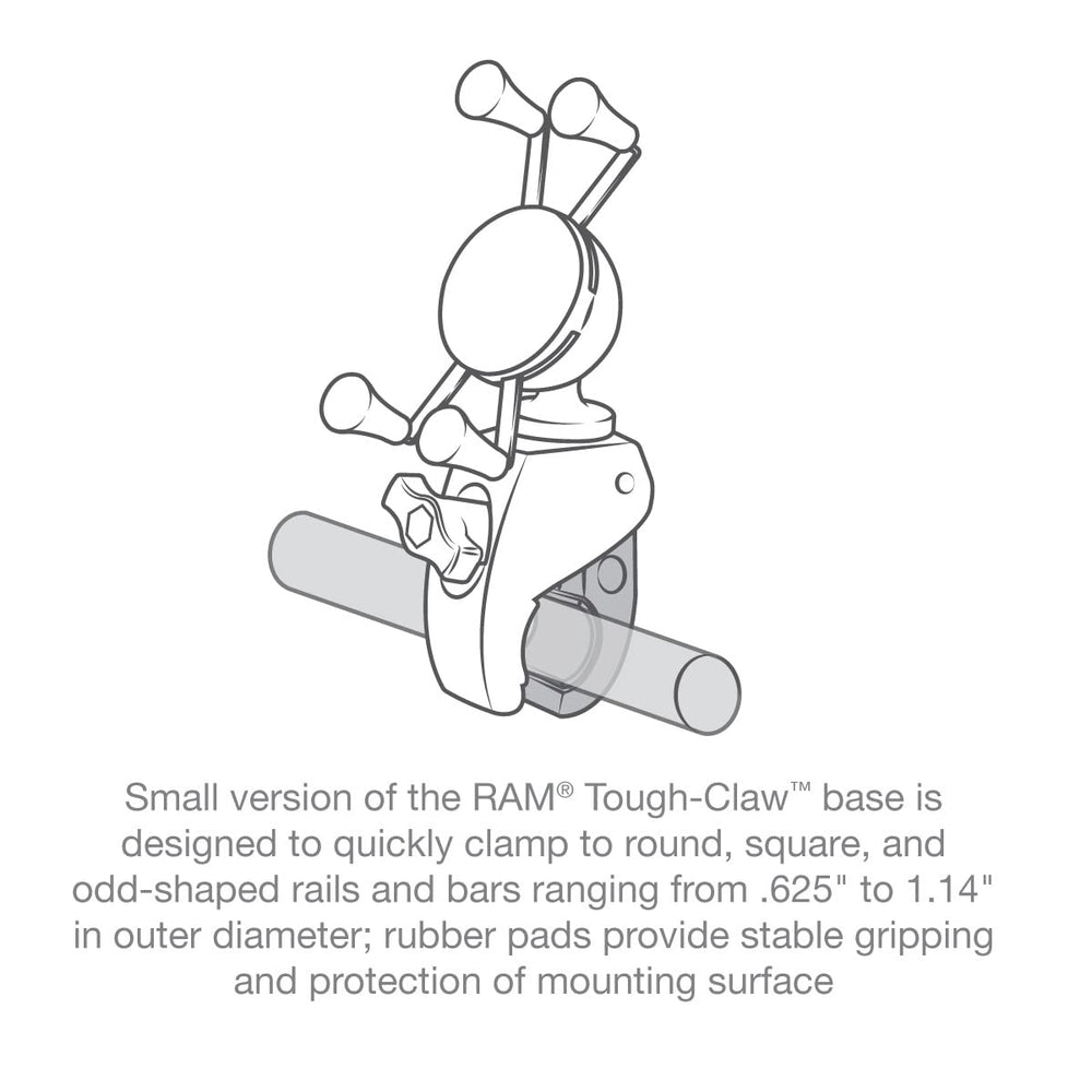 RAM MOUNTS composite body and stainless steel hardware detail for long-term durability