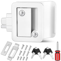 Ramkle front paddle lock white showing clean fit and durable finish