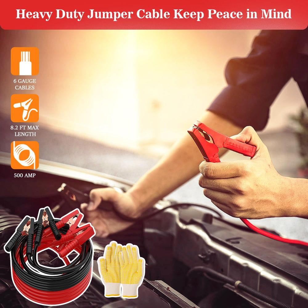 Ranallto jumper cables detail featuring heavy-duty clamps for reliable starts