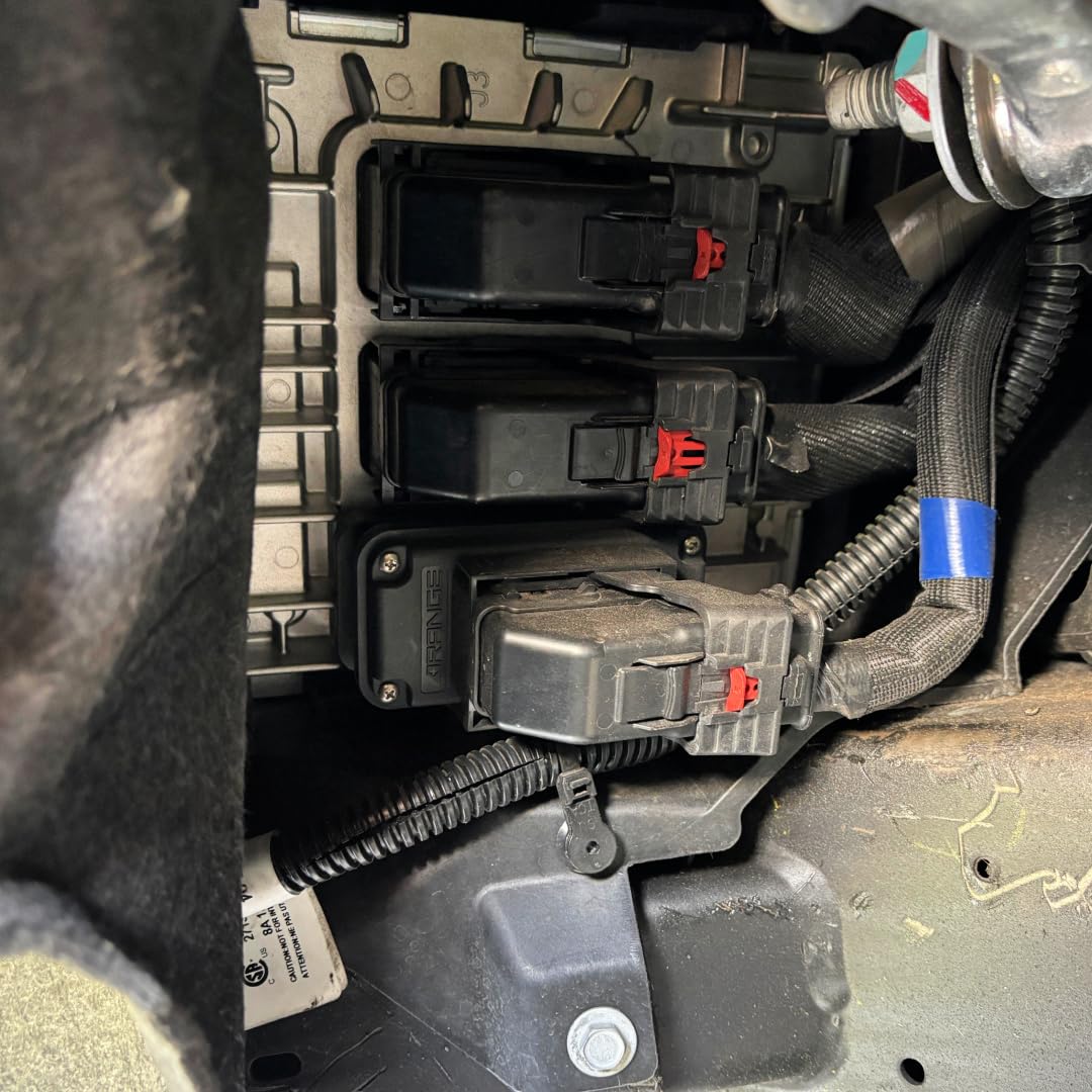 Range Technology RA007 installed under hood illustrating neat integration and safety