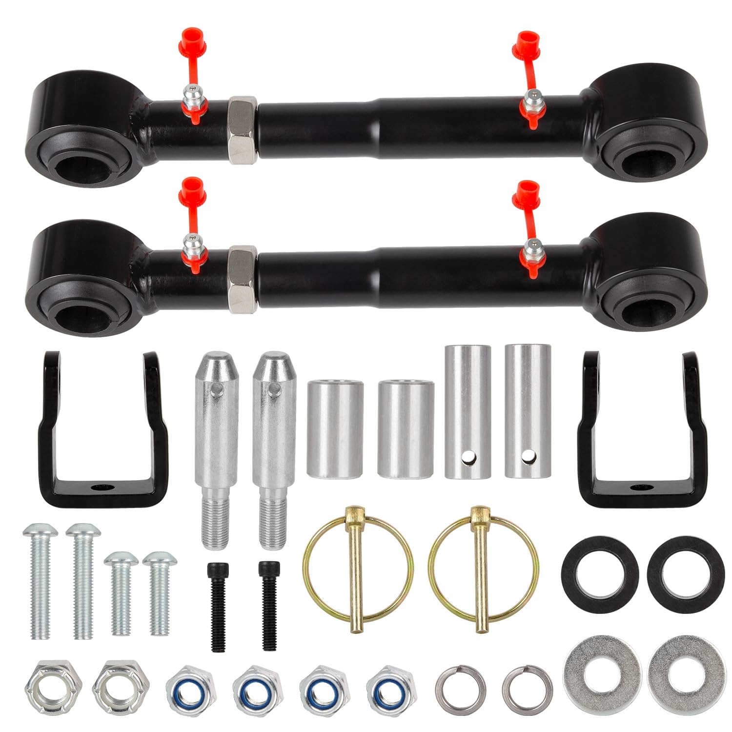 RANSOTO installed front sway bar links on Jeep TJ showing fit and clearance benefit