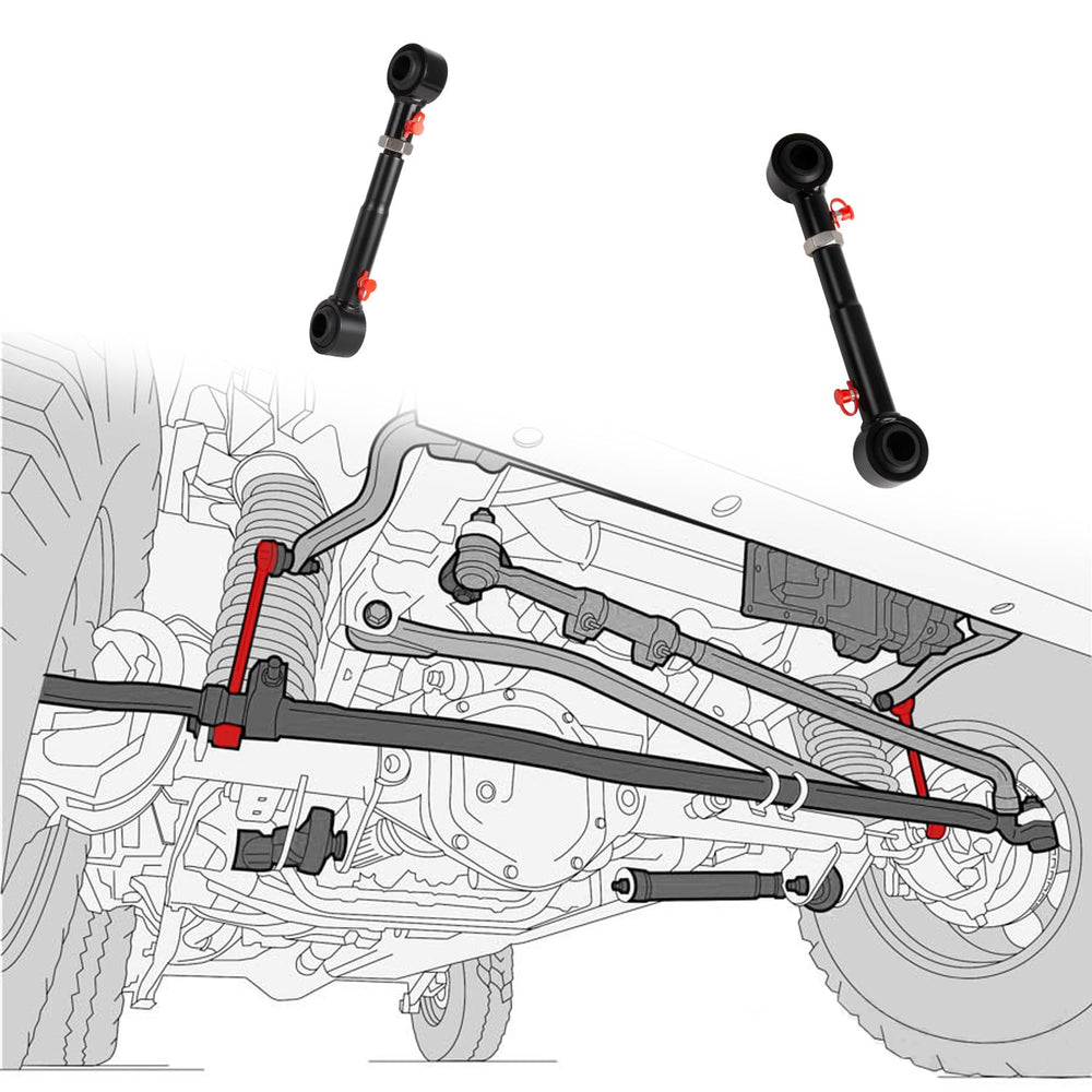 RANSOTO paired links with mounting hardware showing complete kit for easy install