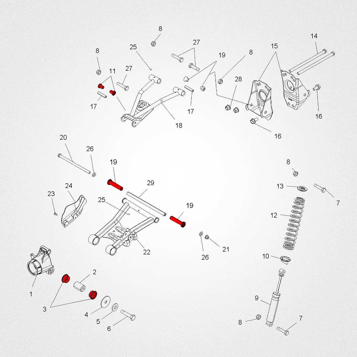 RANSOTO installed bushings on A-arm demonstrating precise fit and improved steering control