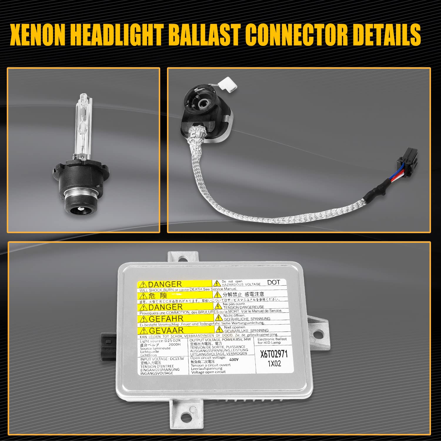 RANSOTO installed in Acura headlamp demonstrating restored HID illumination