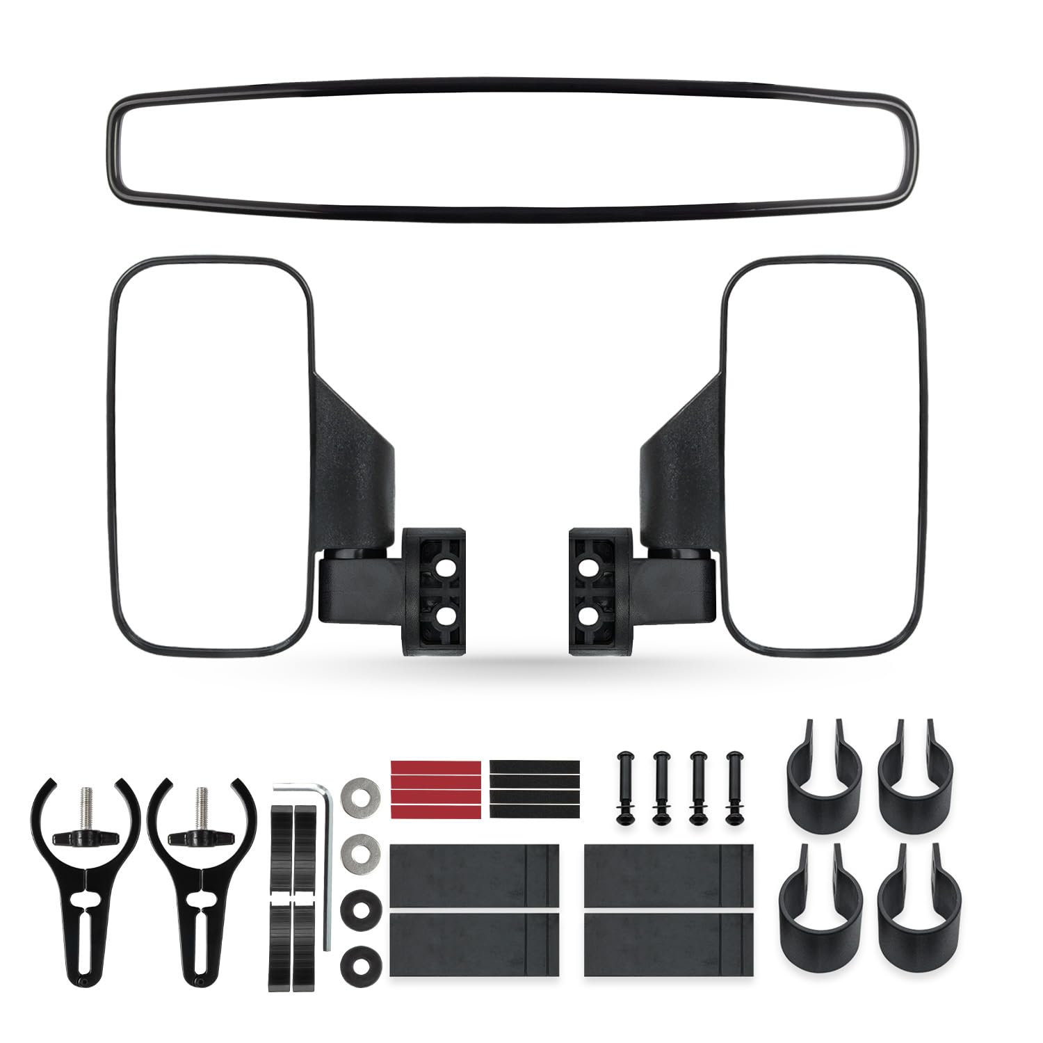RANSOTO clamp hardware and mounting parts showing tool-free installation