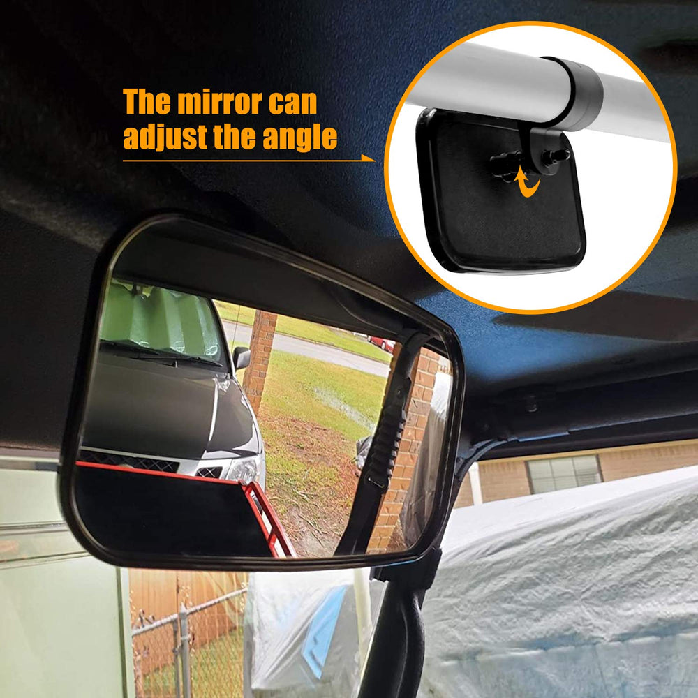 RANSOTO side mirror angled to show adjustable view and reduced blind spots