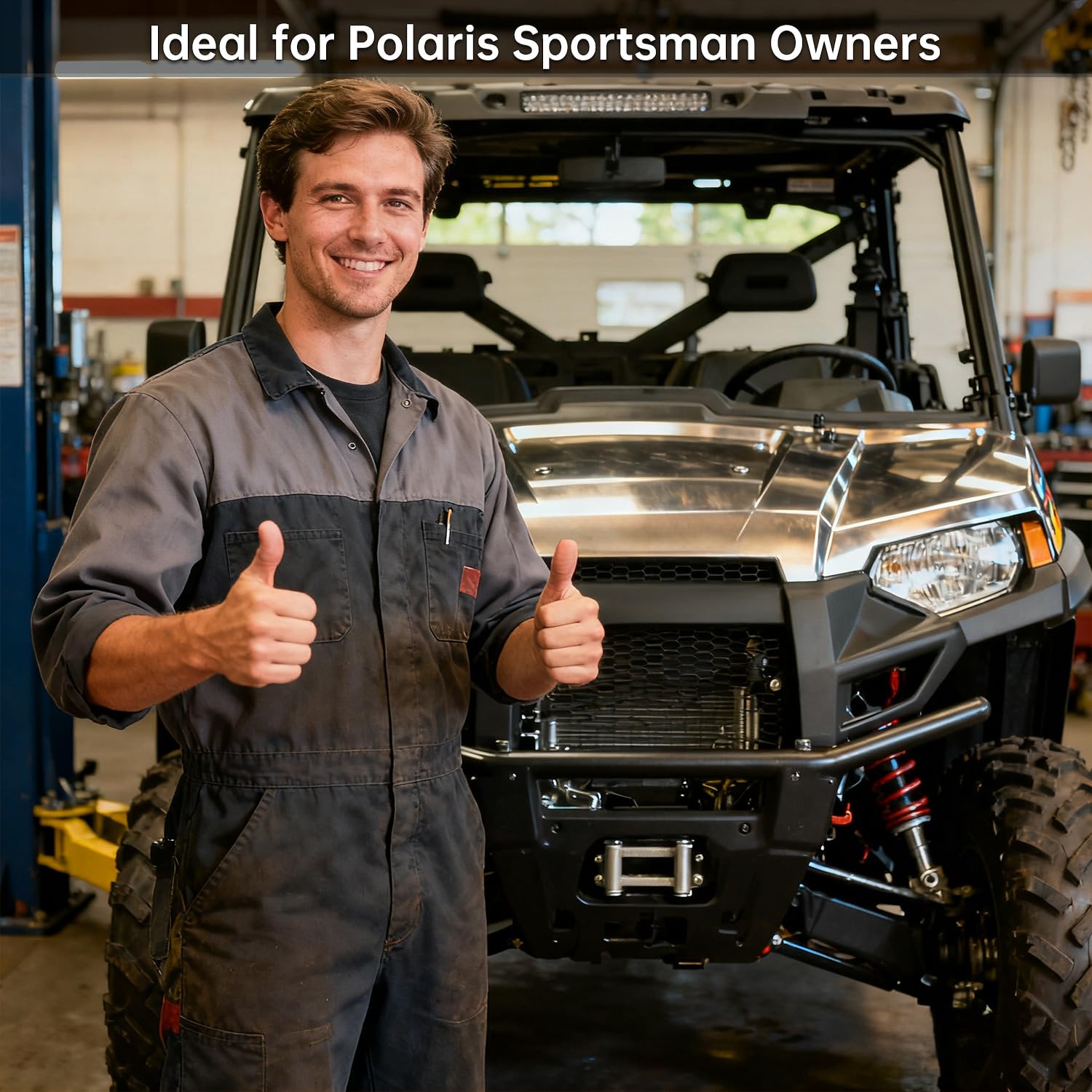RANSOTO bushings fitted on Sportsman ATV in field improving handling and ride stability