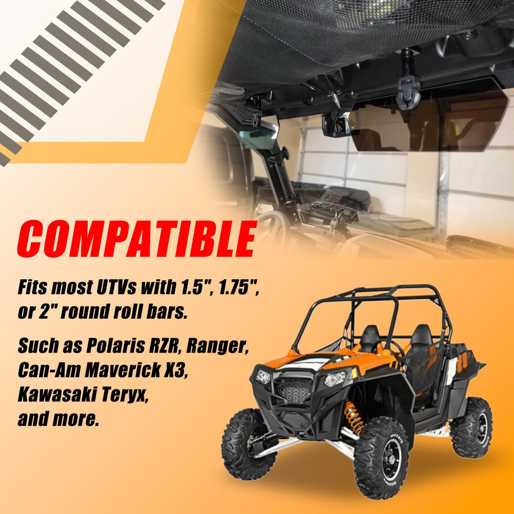 RANSOTO visor installed on Polaris RZR highlighting improved visibility benefit