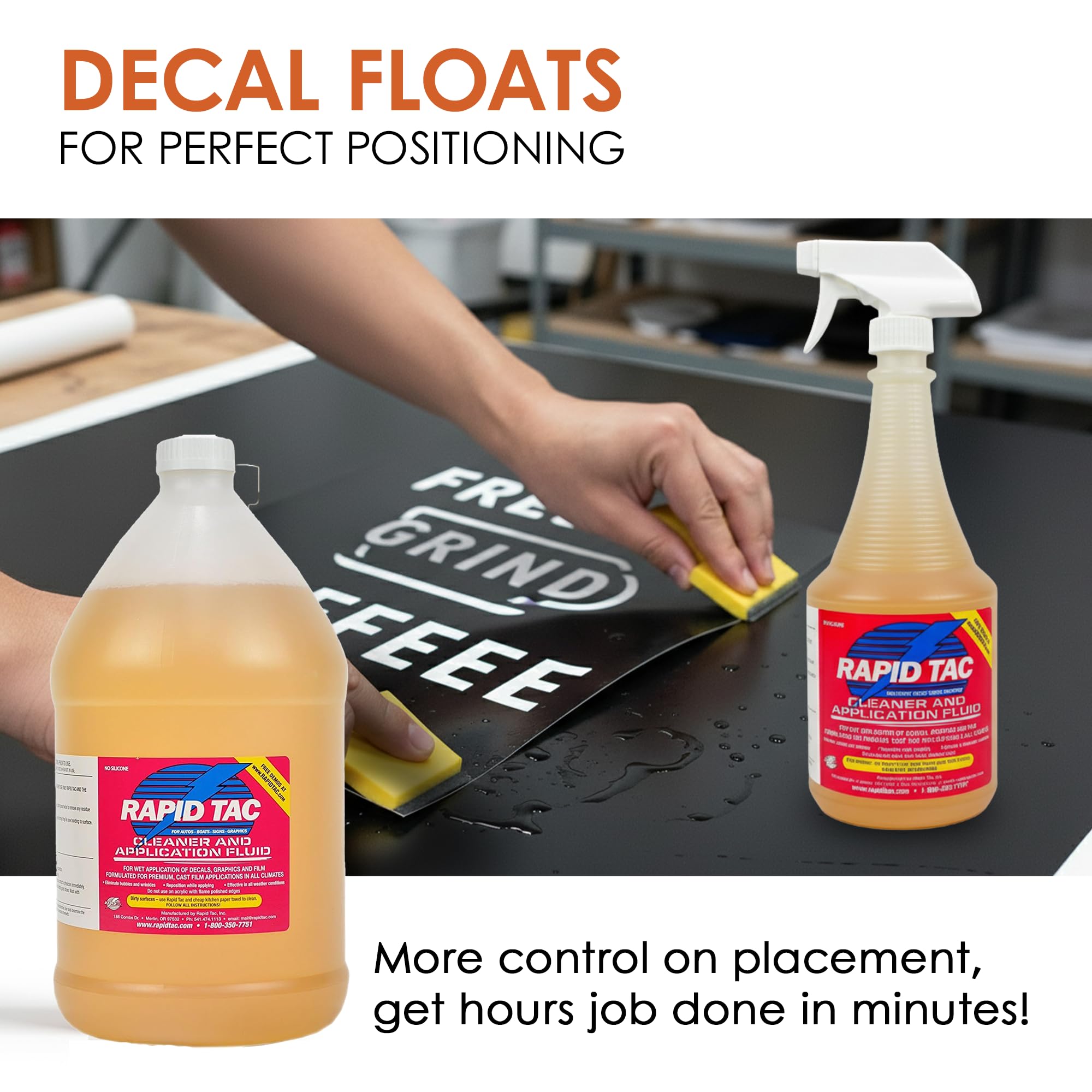 Rapid Tac cap and spray top ready-to-use for fast installations