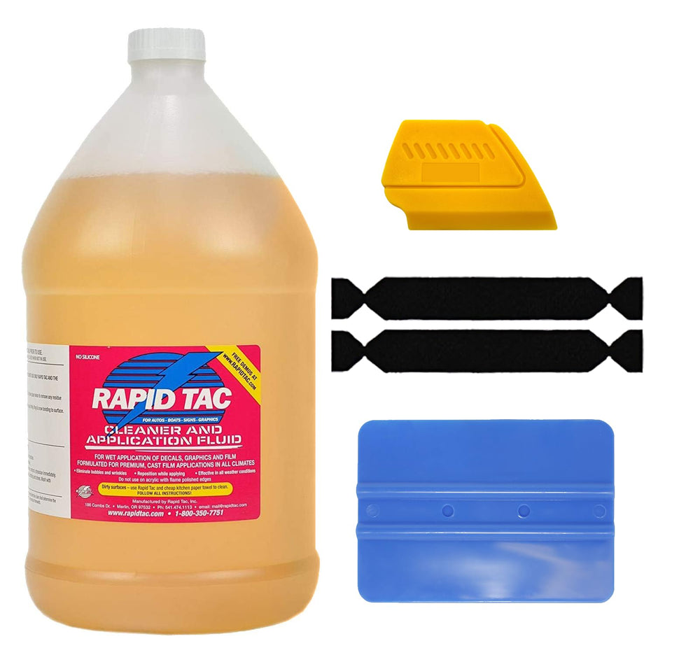 RapidTac spray bottle front label showing capacity and professional benefit