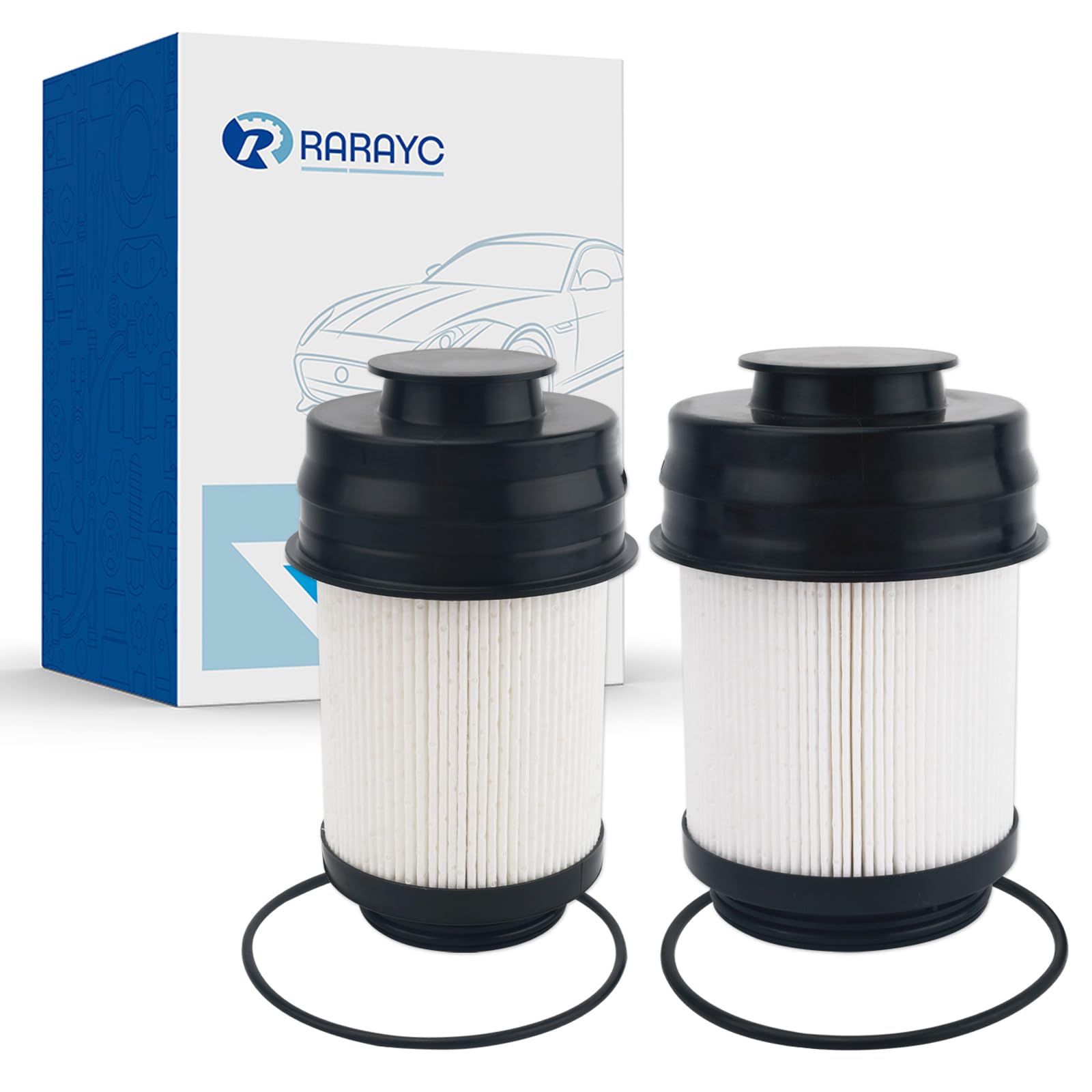 RARAYC front view of fuel filter assembly showing direct-fit design and easy installation