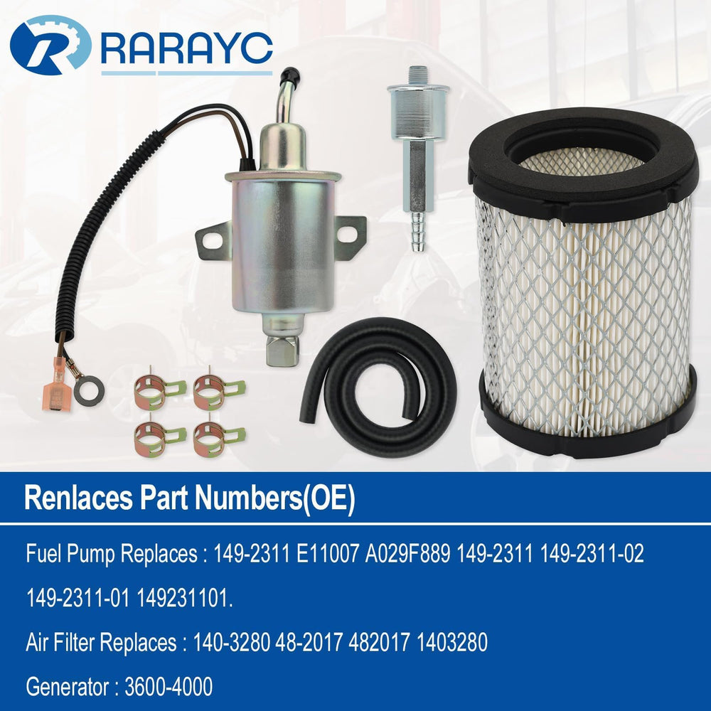 RARAYC pump close-up showing metal housing and electrical connector, offers durable performance