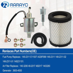 RARAYC pump close-up showing metal housing and electrical connector, offers durable performance