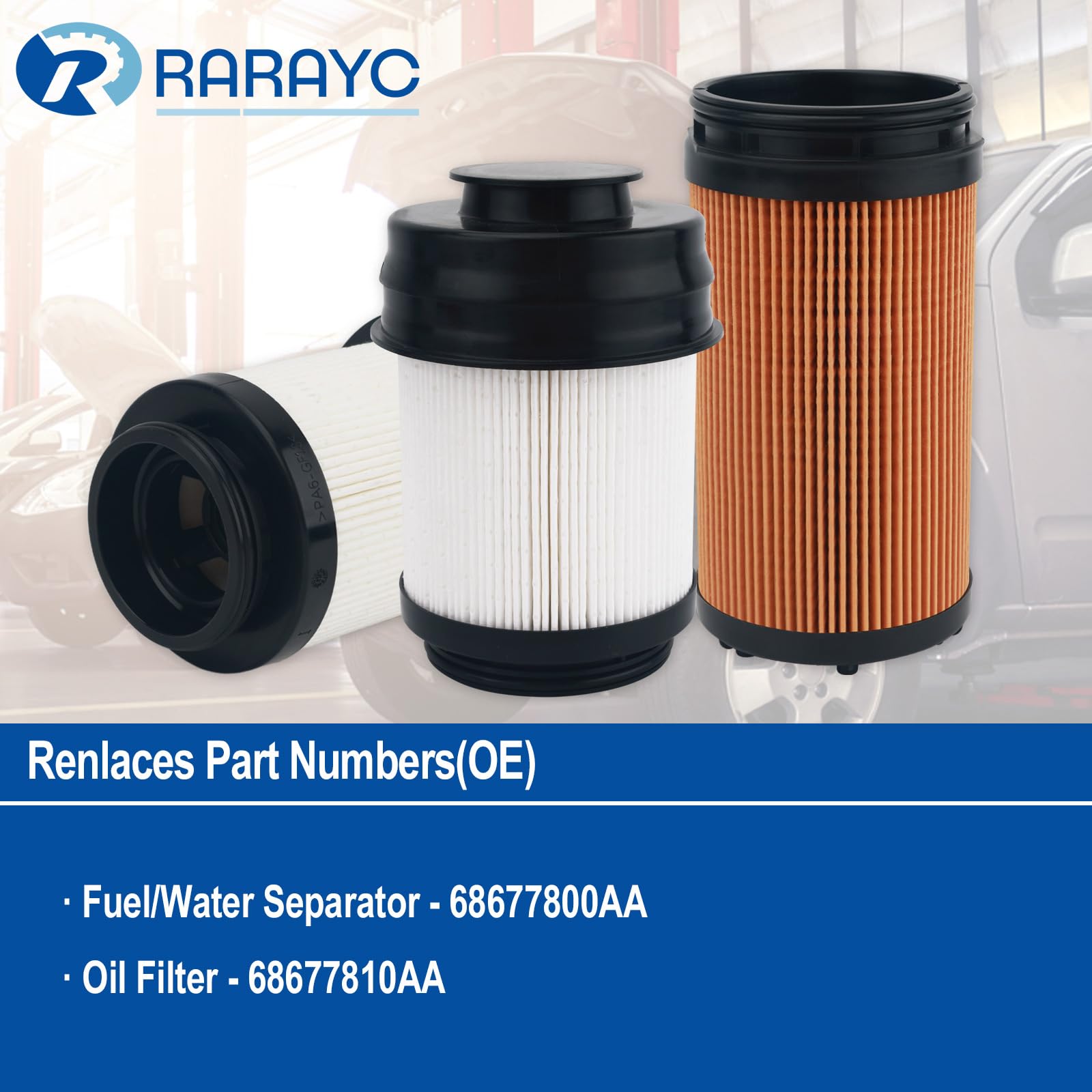 RARAYC water separator drain valve pictured, enabling easy moisture removal