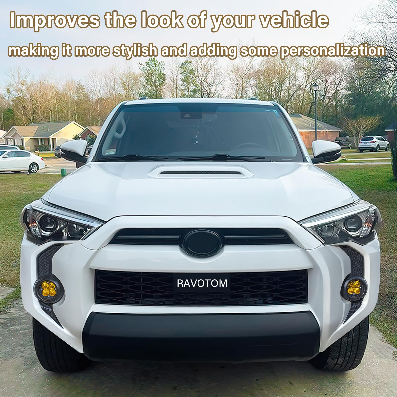 RAVOTOM decals installed on Toyota 4Runner showing enhanced front-end appearance